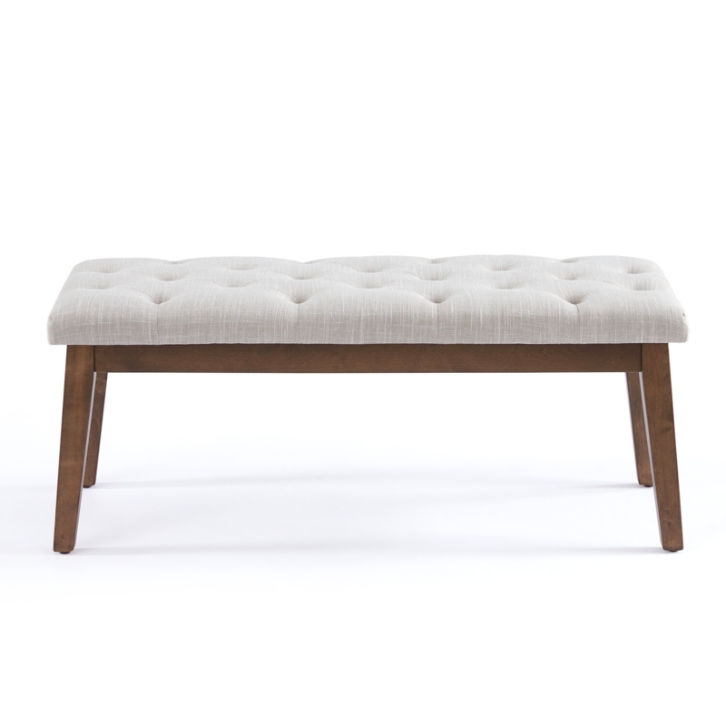 Isaura Linen Blend Upholstered Bench