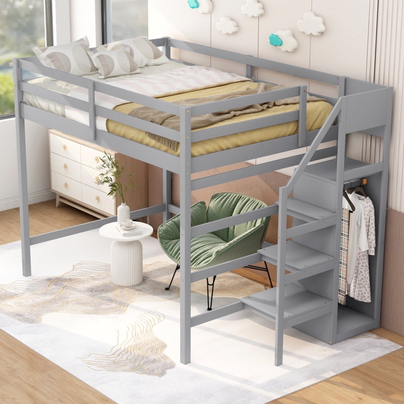Jakeena Kids Full Loft Bed