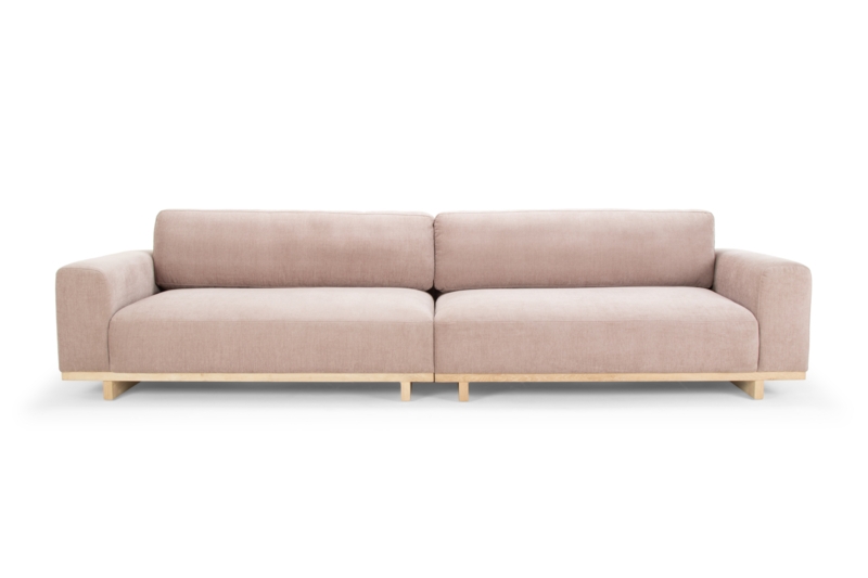 Japandi 125" Square Arm Sofa with Reversible Cushions