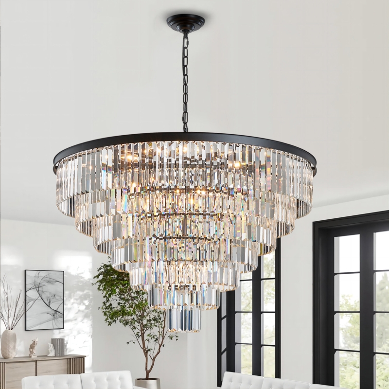 Jerimah 24 - Light Dimmable Tiered Chandelier