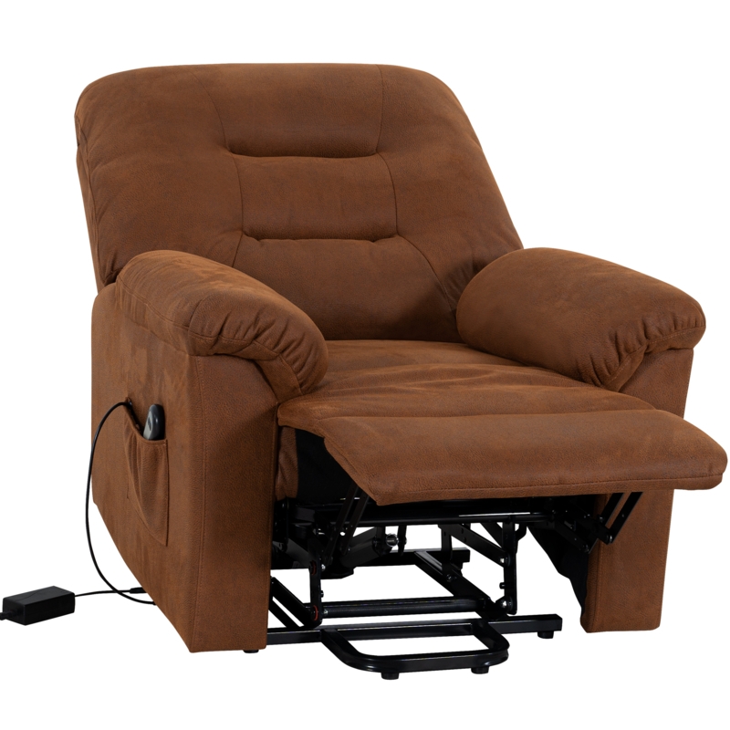 Jissell 37" Wide Electric Power Lift Assist Standard Microfiber Recliner with Remote