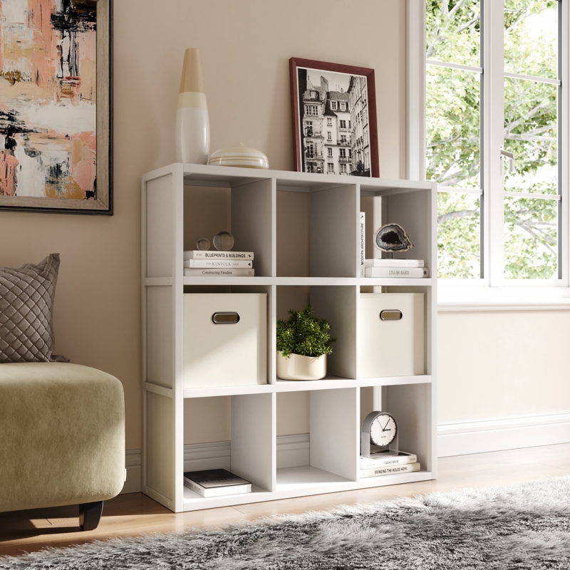 John Louis Home Solid Wood 9-Cube Organizer