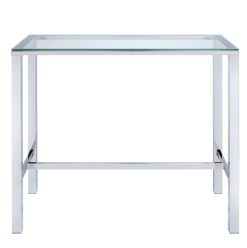 Julessa Glass Top Metal Base Dining Table