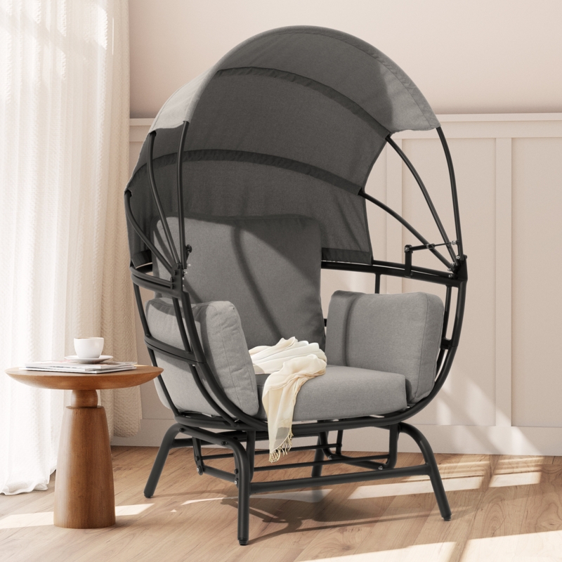 Kacie Aluminum Outdoor Glider Chair