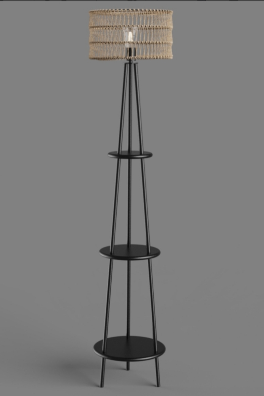 Kahani 66.14'' Black Accent Floor Lamp