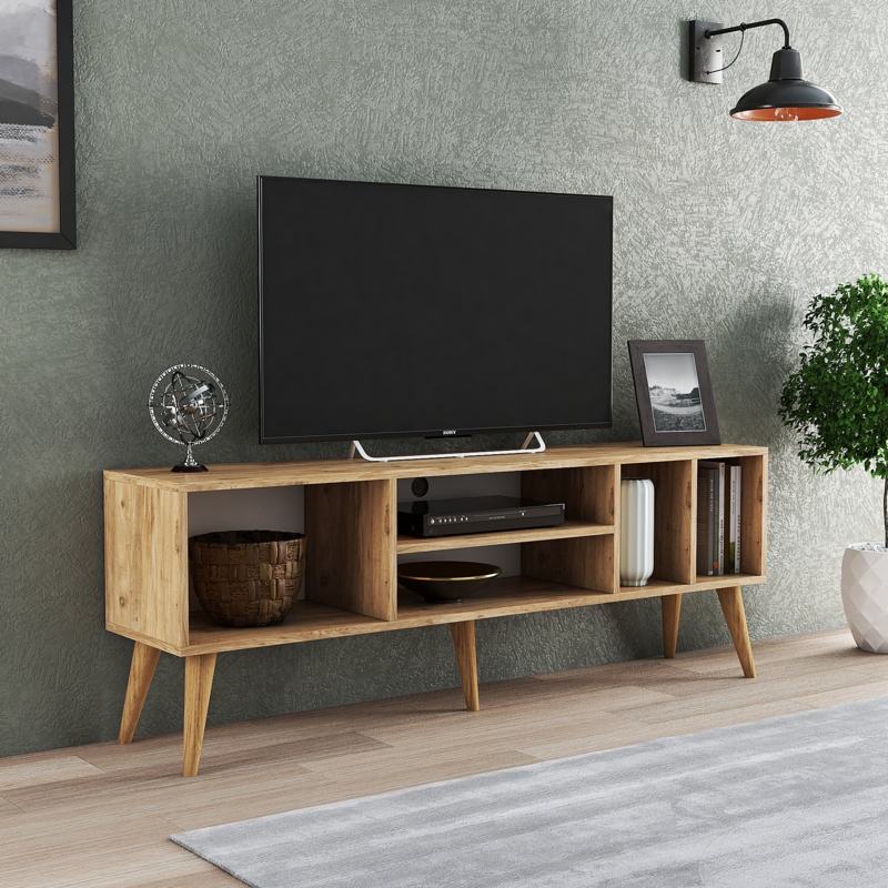Katy Mid Century Modern TV Stand Up to 70" Media Console Table