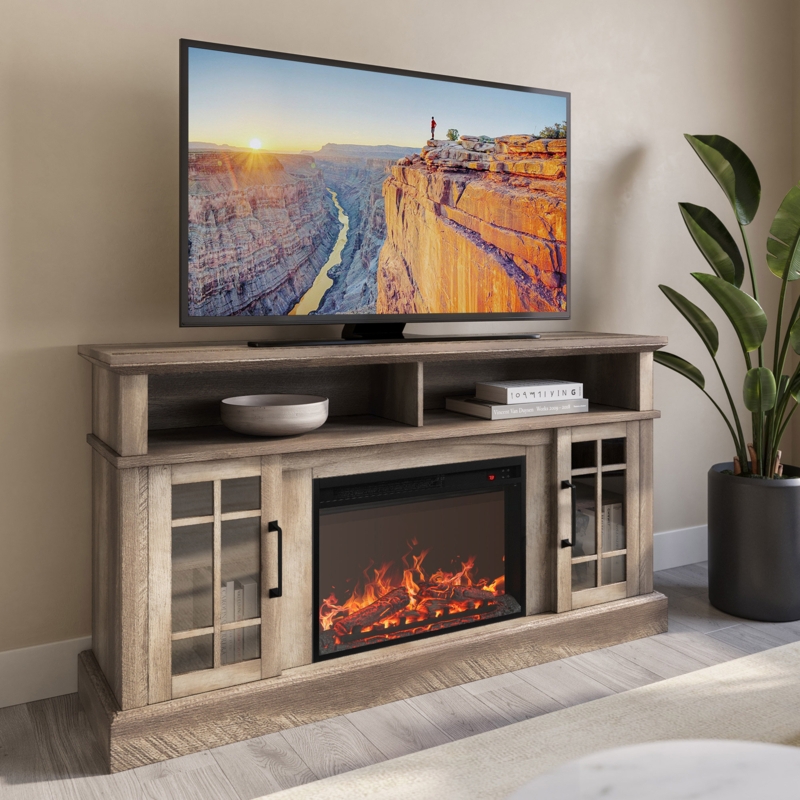 Kehaulani  65" Media Console TV Stands with Electric Fireplace