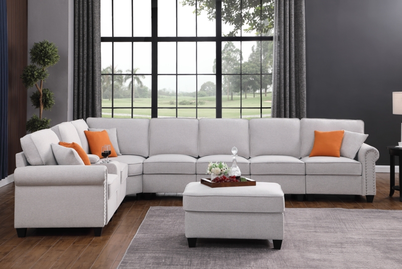 Kew Gardens Modular Corner Sectional with Ottoman