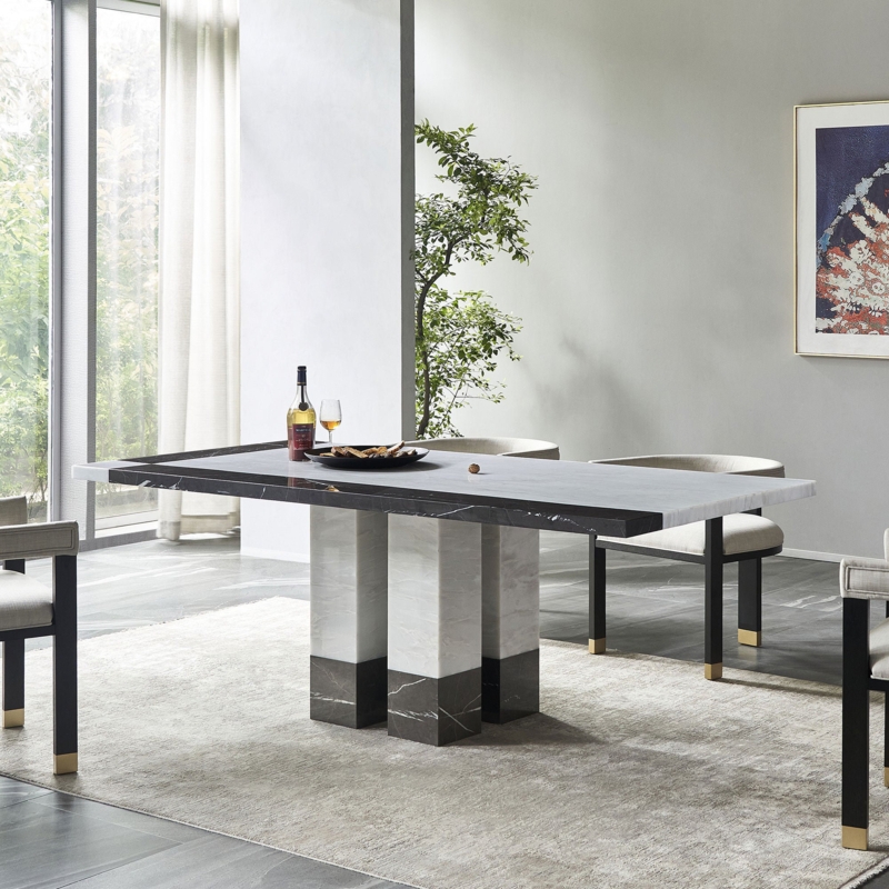 Khusbu Rectangular Dining Table 84'' L x 42'' W