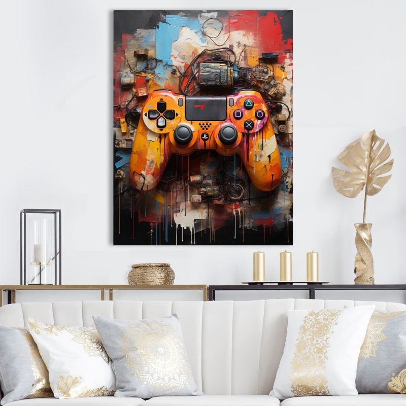 Kleio " Colorful Video Game Gameplay Delight I " Print on Canvas