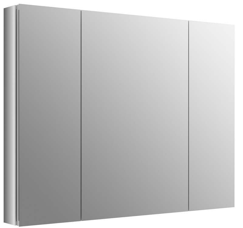 KOHLER Verdera Aluminum Triple-Door Medicine Cabinet, Frameless with Adjustable Shelves