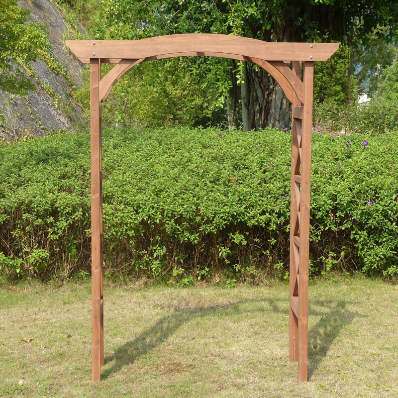 Lachezar 60.43'' W x 20.87'' D Wood Arbor in Natural
