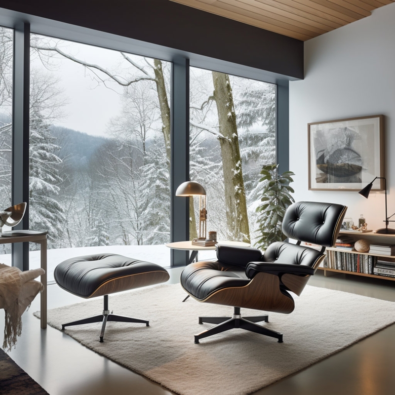 Leather Swivel Accent Chair with Ottoman