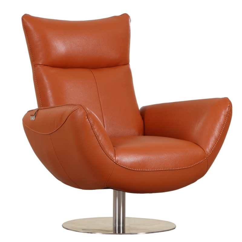 Leather Swivel Accent Chair