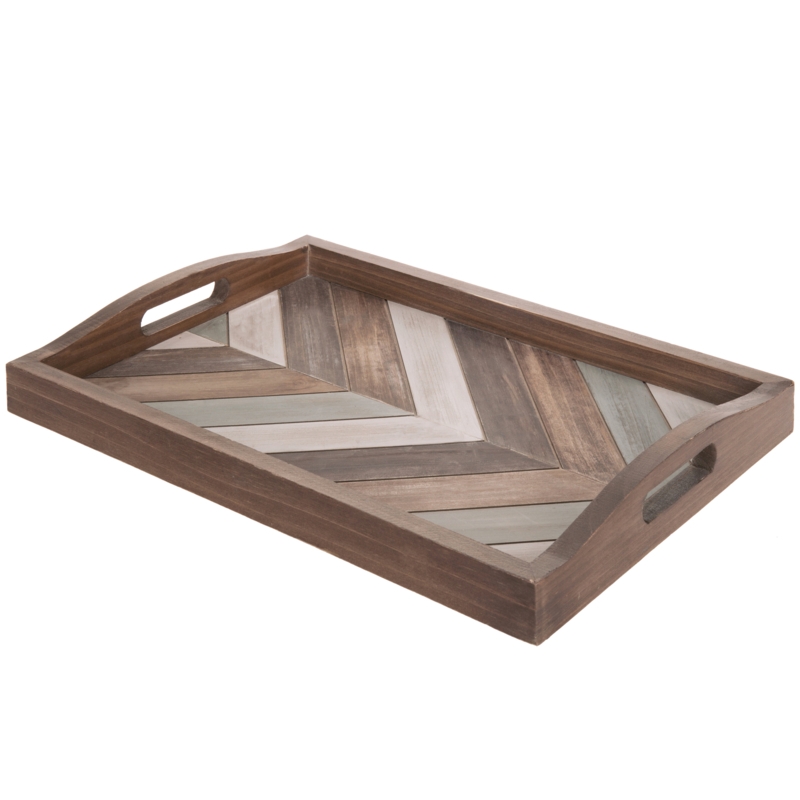 Leisha Solid Wood Decorative Tray