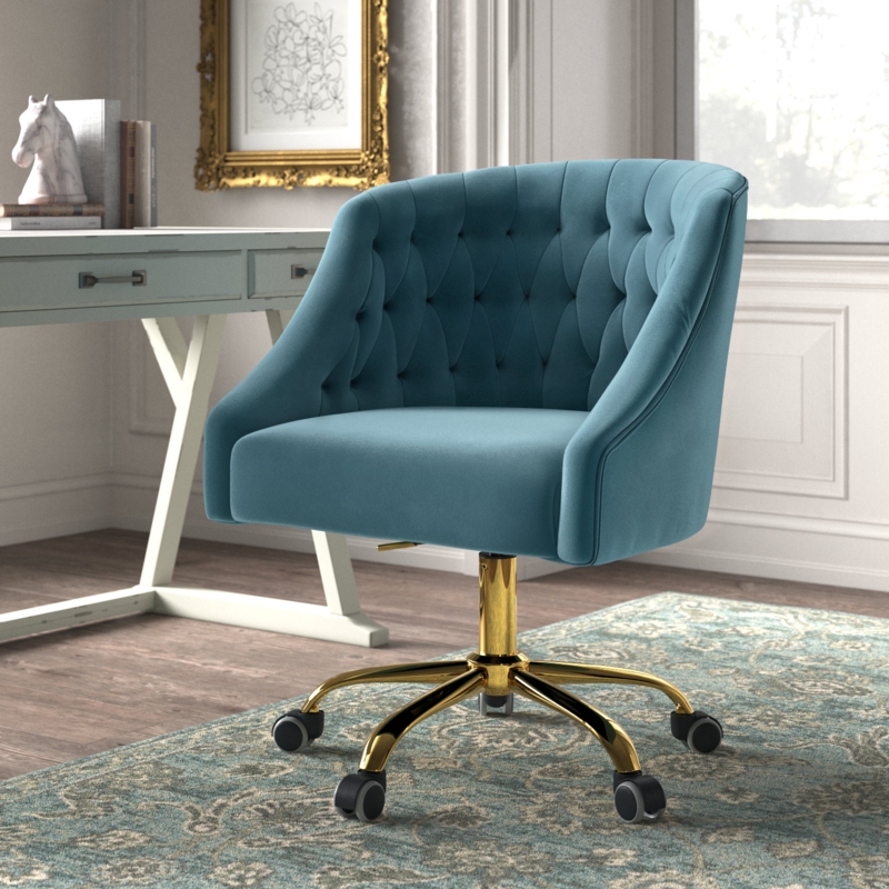 Louise Velvet Hand-Curated Task Chair