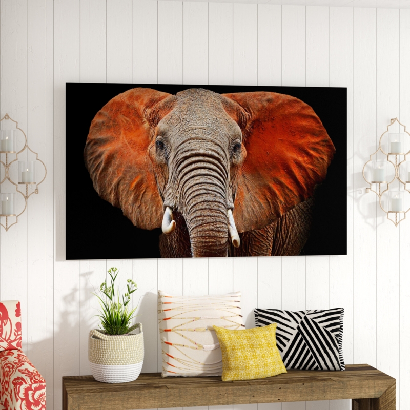 Loxodanta On Glass Print