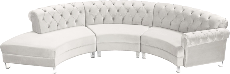 Macaluso 3 - Piece Velvet Sectional