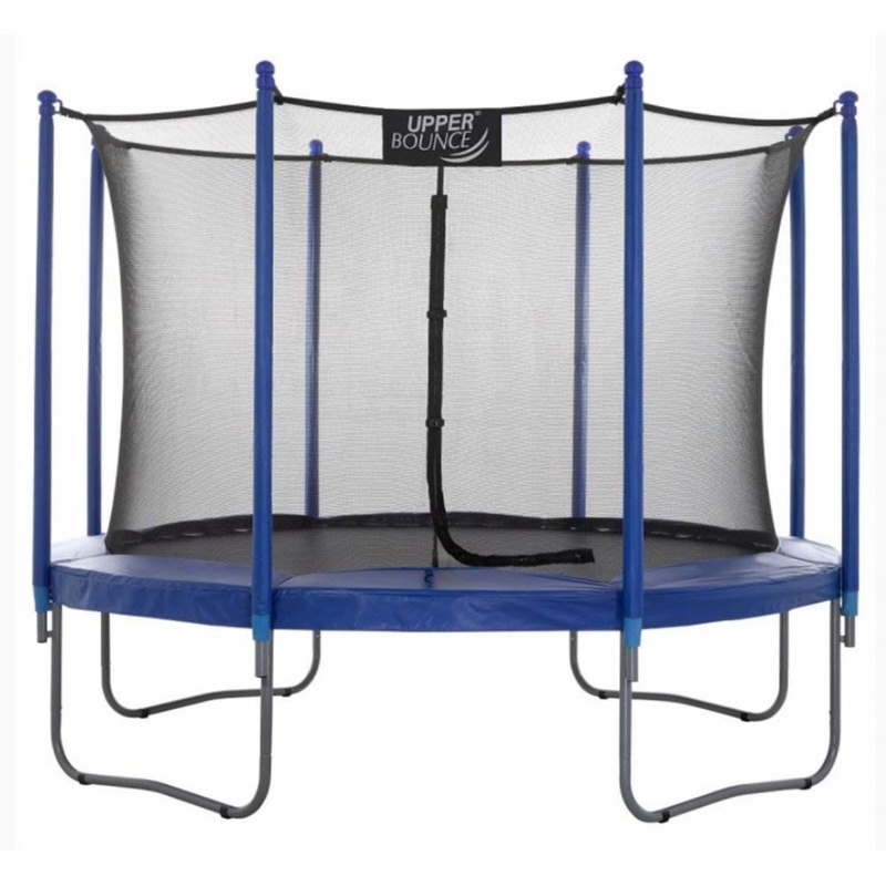 Machrus Upper Bounce 10 FT Round Backyard / Outdoor Trampoline Set with Safety Enclosure System