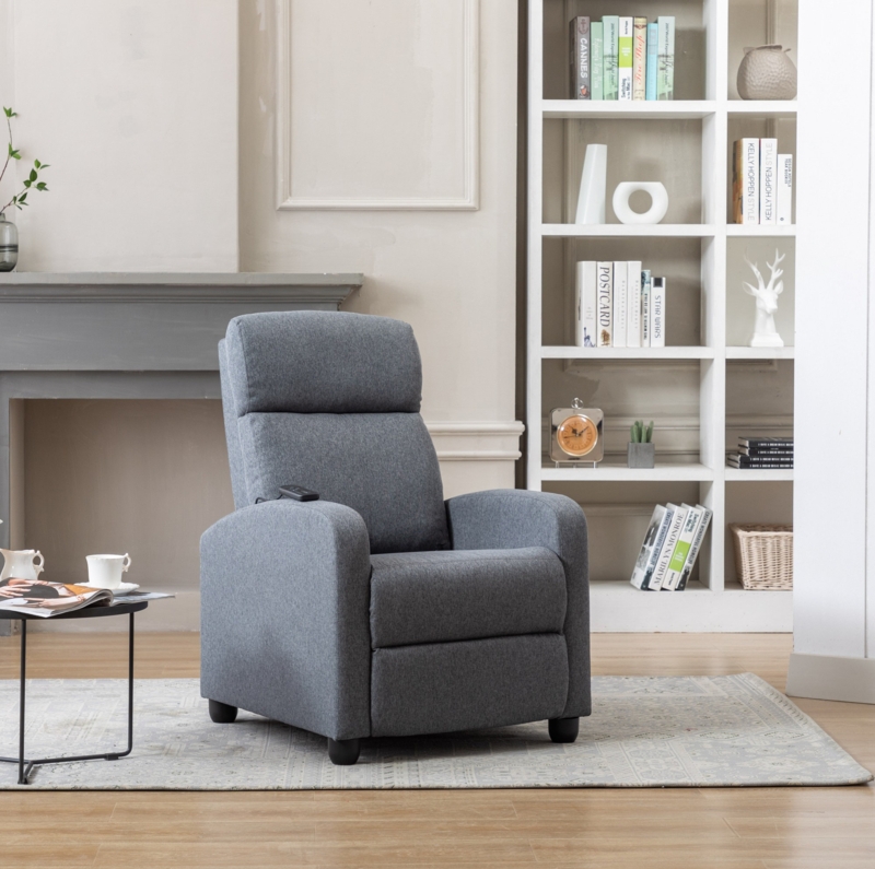 Maleah 27'' Wide Classic and Soft Padded PushBack Massage Recliner with Remote Control