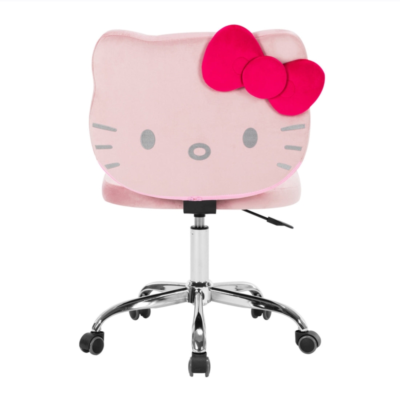 Mariario Hello Kitty Kawaii Swivel Vanity Chair for Makeup Room Adjustable Height Cute Desk Chair Rolling