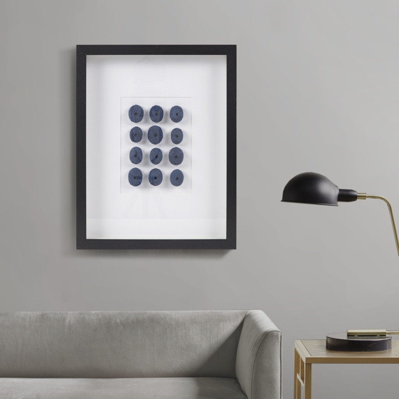 Martha Stewart Indigo Shells Framed Sea Urchin Shadow Box Wall Dcor