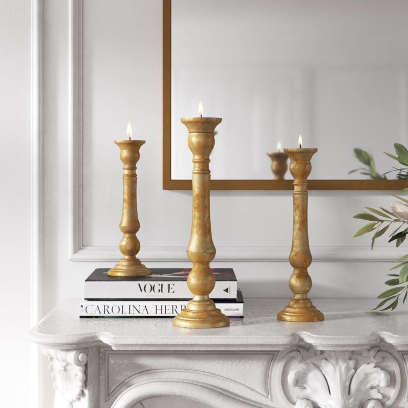 Marylouise Wood Tabletop Candlestick