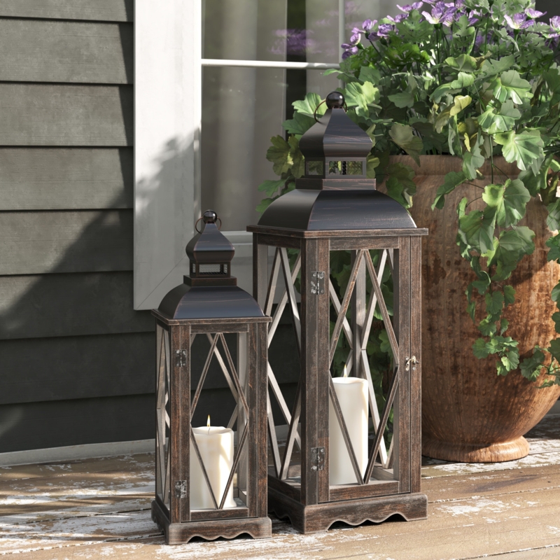 Medders Wood Tabletop Lantern