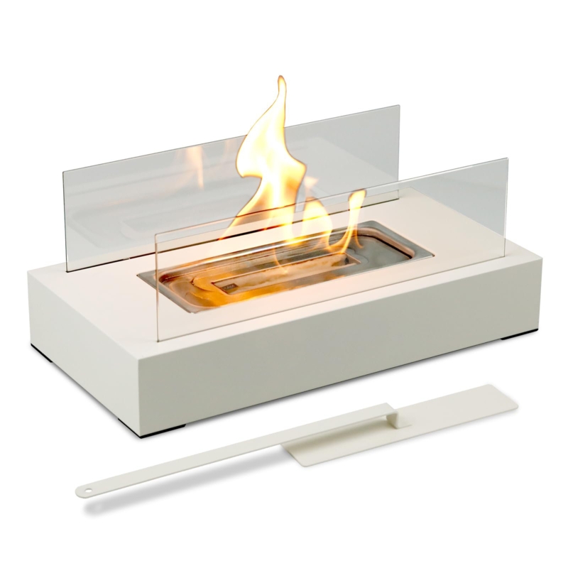 Metal Ethanol Outdoor Tabletop Fireplace with Flame Guard
