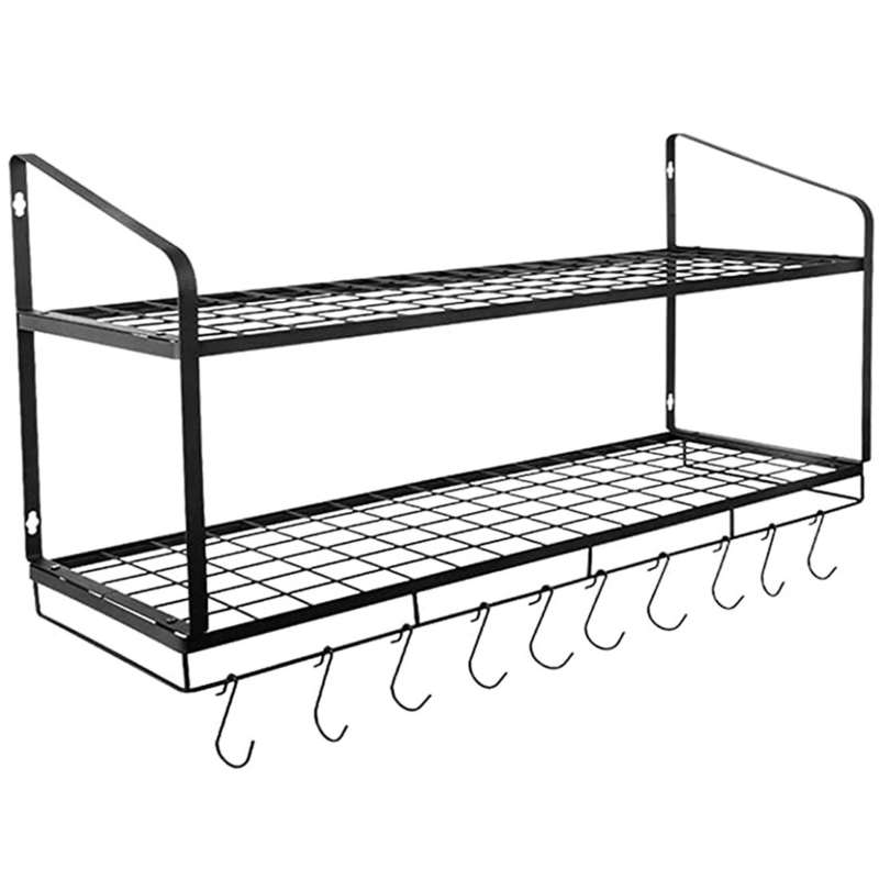 Metal Rectangle Wall Mounted Pot Rack