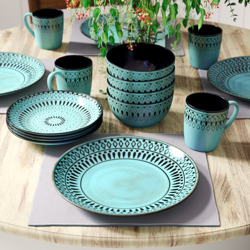 Mistana Fukuoka Stoneware Dinnerware Set - Service for 4