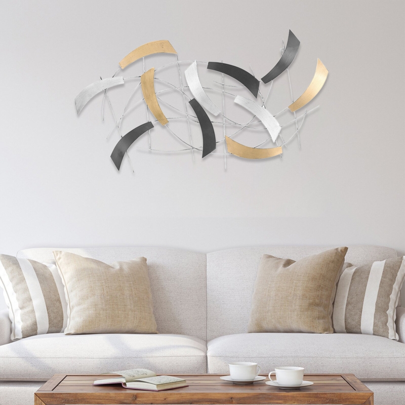 Modern Abstract Wall Decor on Metal