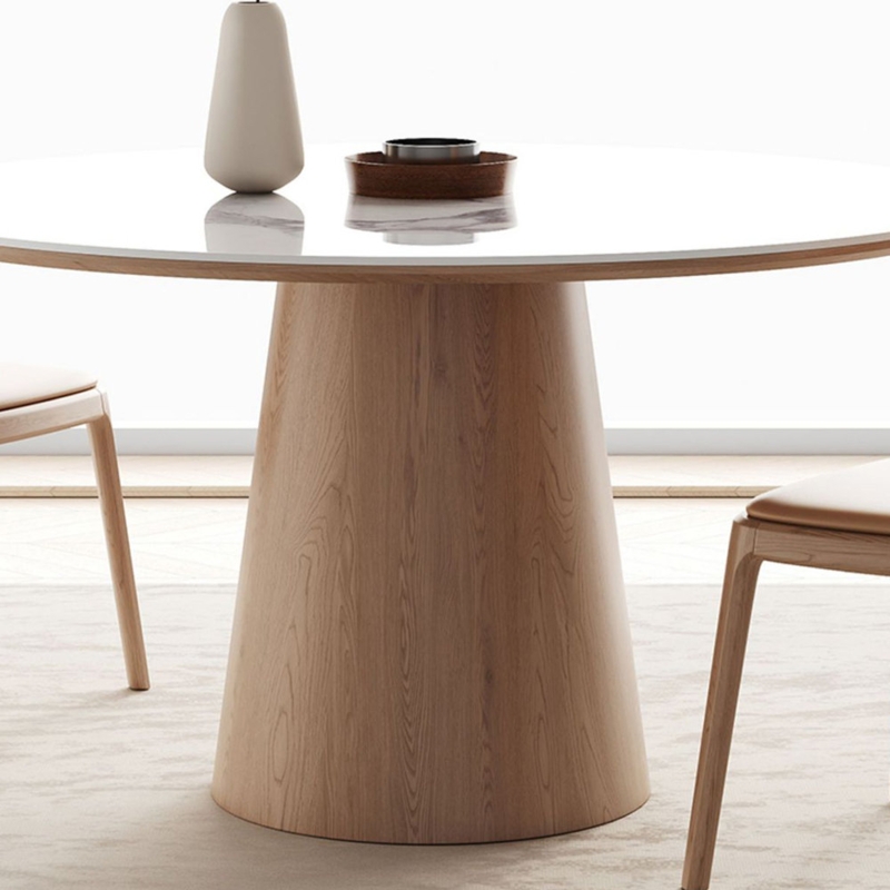 Modern Simple Round Solid Wood Dining Table