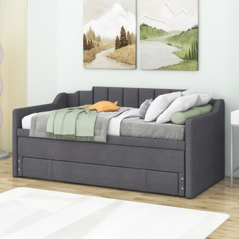 Nadia Upholstered Daybed with Trundle