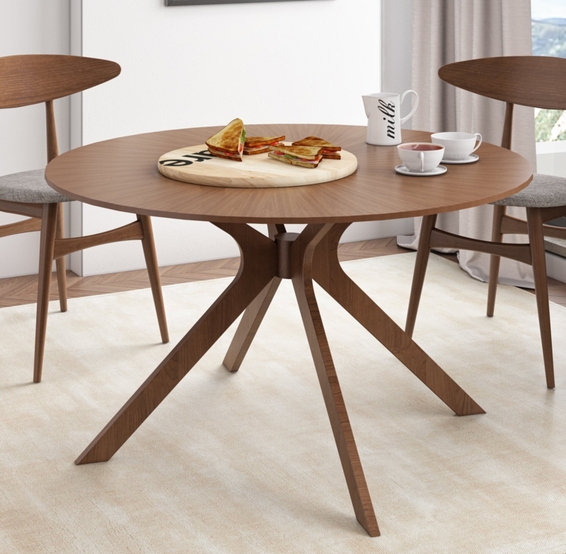 Nestor Round Solid Wood Base Dining Table