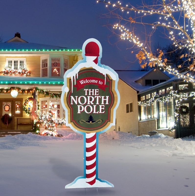 North Pole Yard Sign