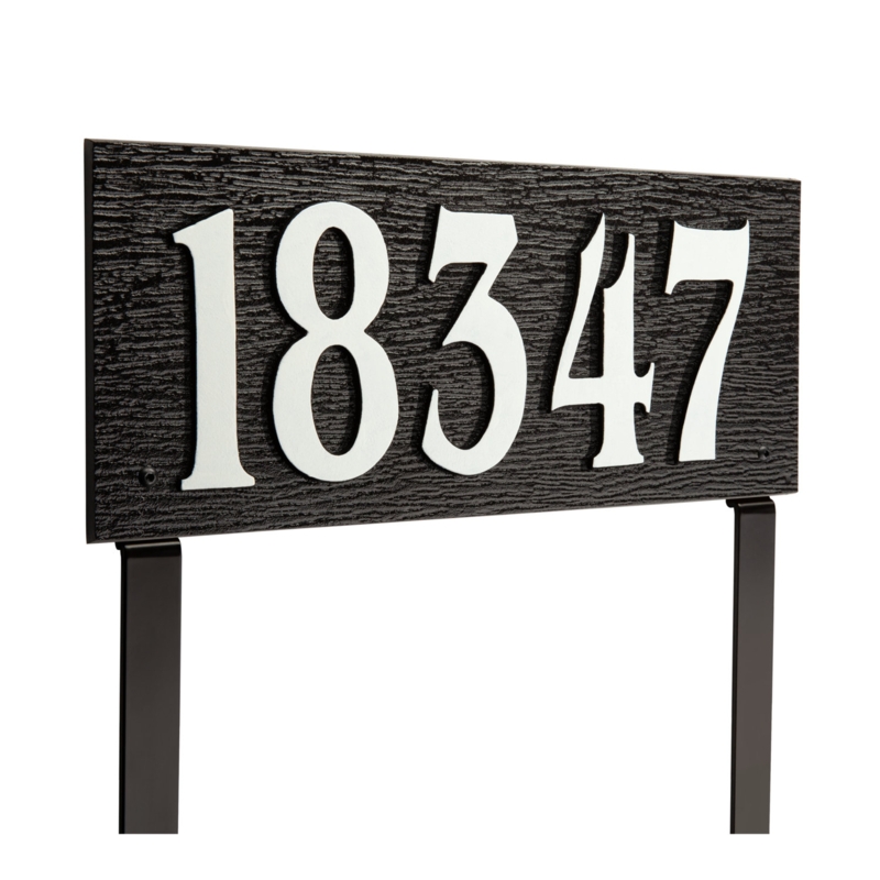 Old Century Forge Modern Woodgrain Lawn Sign
