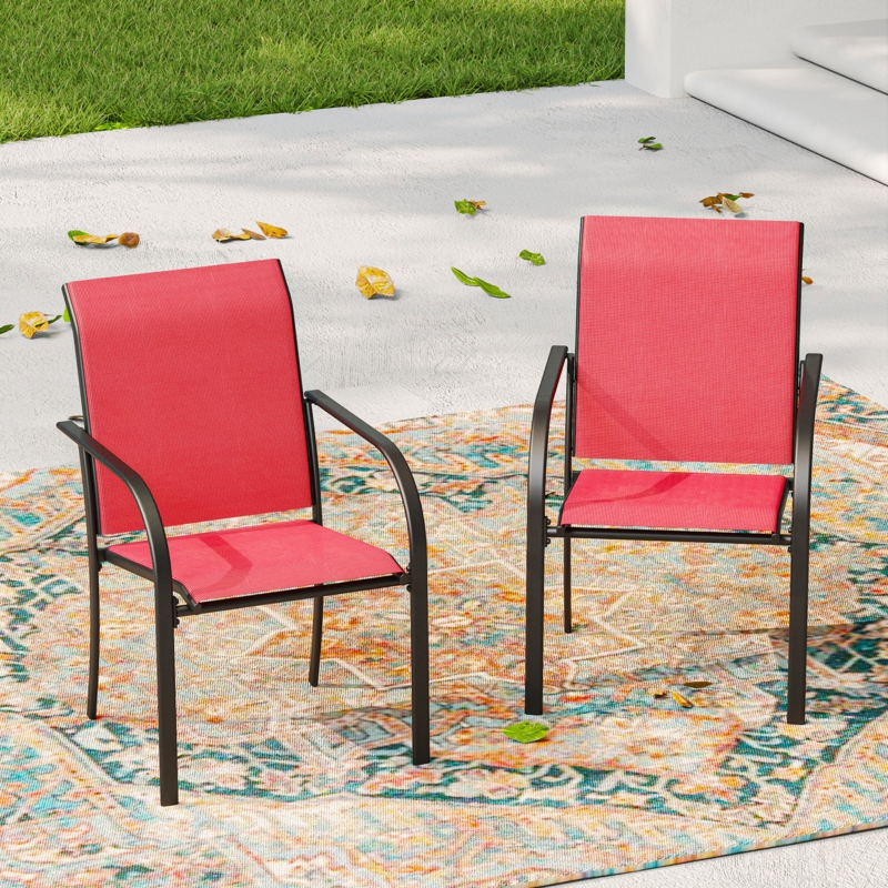Oligert Outdoor Stacking Dining Armchair
