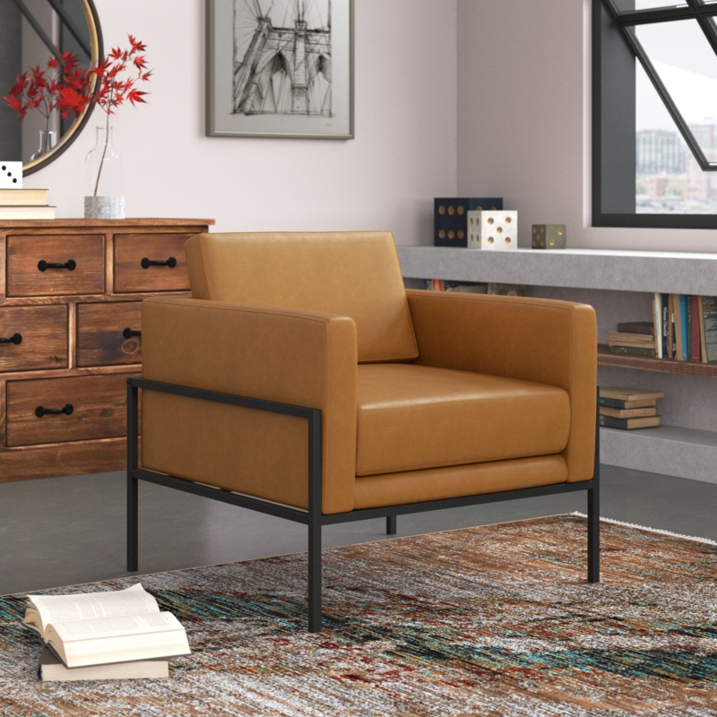 Oliverio Faux Leather Club Chair