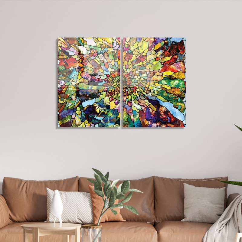On Glass 2 Pieces Print