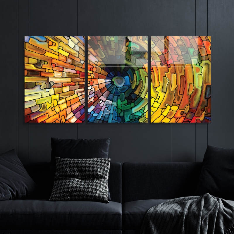 On Glass 3 Pieces Print