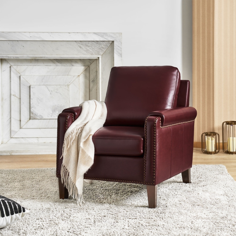 Pascarella 31.5'' Wide Genuine Leather Club Chair