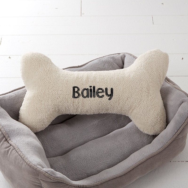 Personalized Dog Bone Pet Pillow