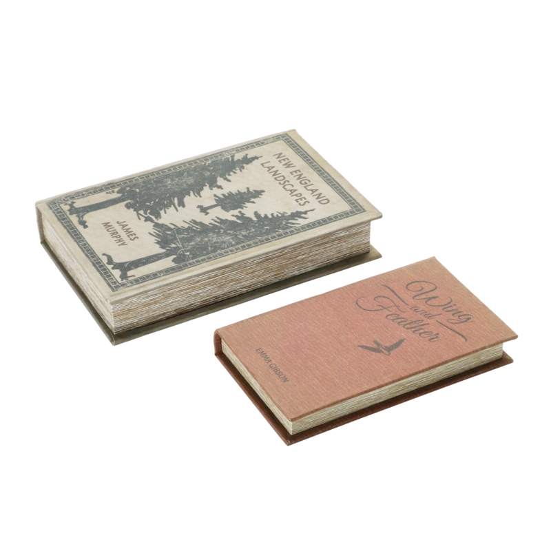Pia 2 Piece Manufactured Wood Book Box Set