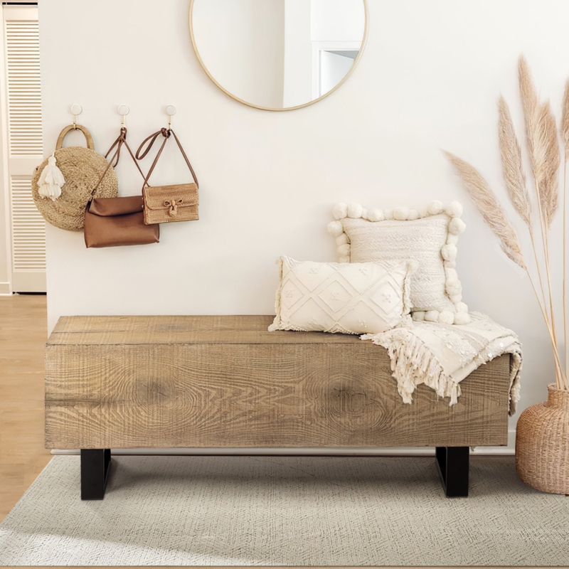 Pinesdale Outdoor MgO Stone/Concrete Garden Bench