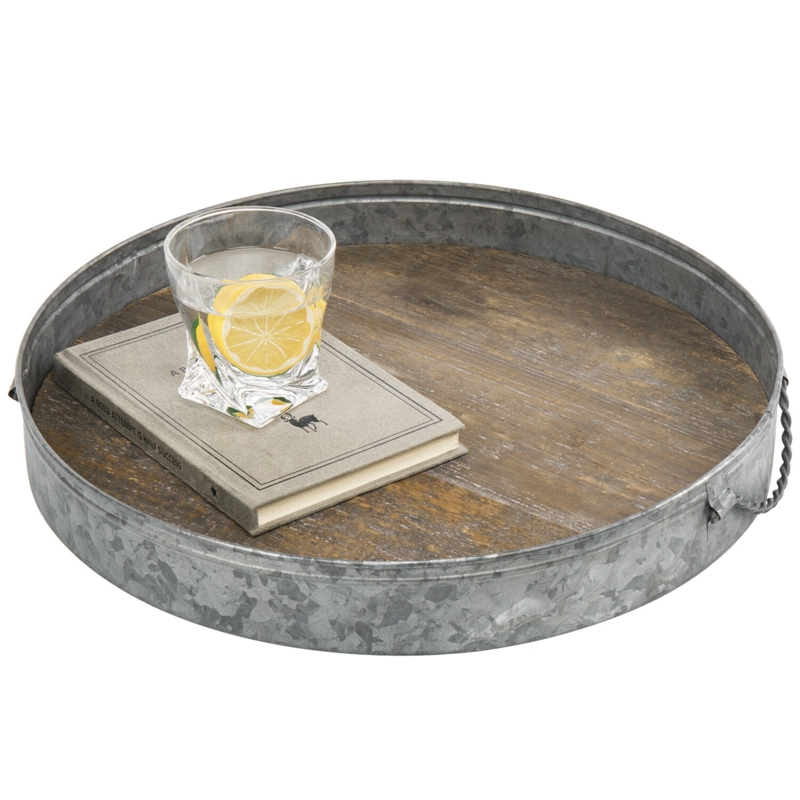 Pompen 17 Inch Galvanized Metal Tray