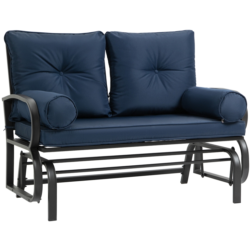 Powder Coated Steel Outdoor Glider Chair