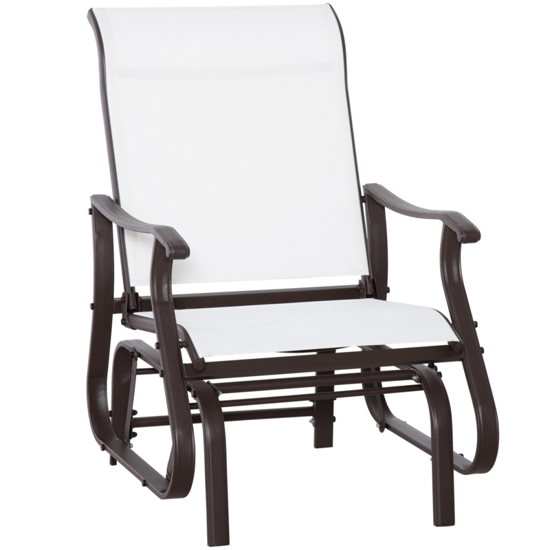 Powder Coated Steel Outdoor Glider Chair