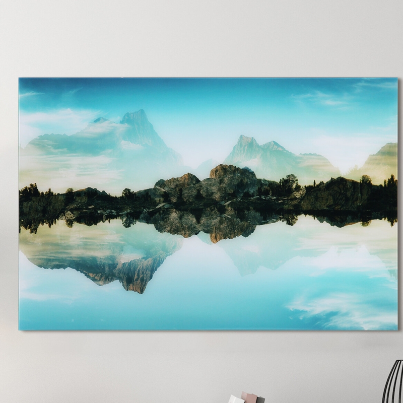 Quiet Waters On Glass Print