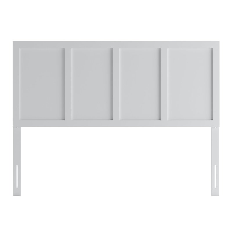 Raima Paneled Solid Wood Adjustable Headboard for Universal Metal Bed Frames
